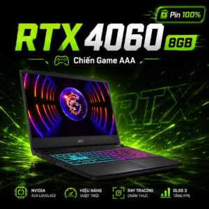 MSI Gaming Katana 15 B13V, Intel i7-13620H, ram 16gb, ssd 512gb, card rời Nvidia GeForce RTX 4060 -8gb, 15.6inch FHD 144Hz